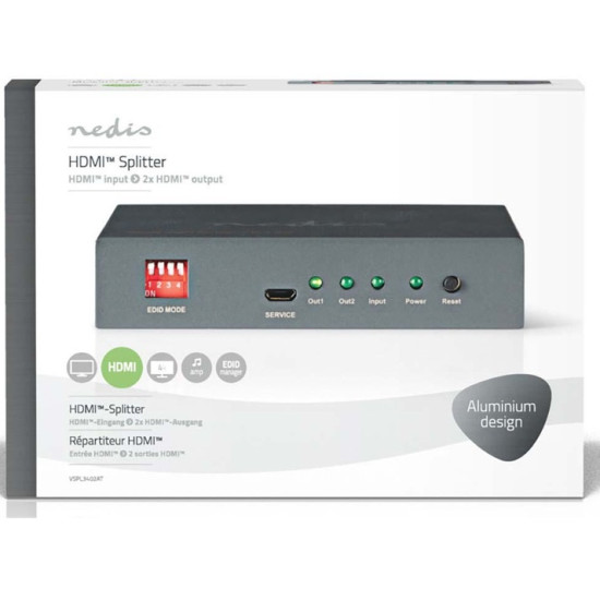 Spliter HDMI intrare HDMI - 2X HDMI iesire, Nedis