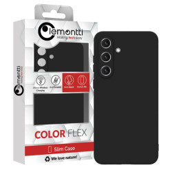 Lemontti Husa Silicon Soft Slim Samsung Galaxy S25 FE Negru (material mat si fin, captusit cu microfibra)