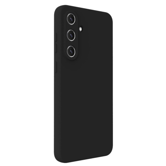 Lemontti Husa Silicon Soft Slim Samsung Galaxy S25 FE Negru (material mat si fin, captusit cu microfibra)