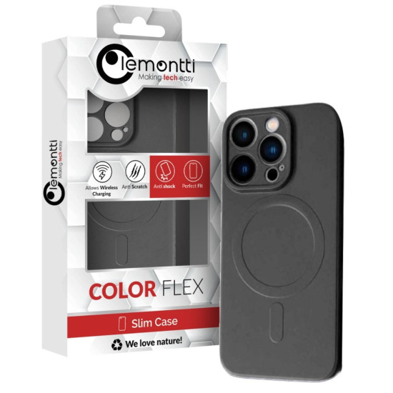 Lemontti Husa Silicon iPhone 15 Pro Max MagSafe Negru