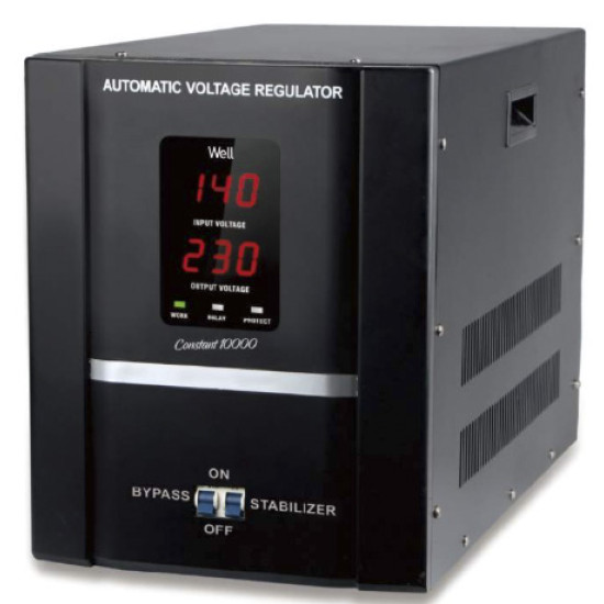 Stabilizator automat de tensiune cu servomotor Well Constant 10000VA/8000W