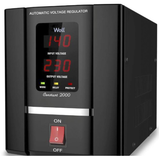 Stabilizator automat de tensiune cu servomotor Well Constant 2000VA/1200W
