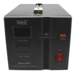 Stabilizator automat de tensiune cu servomotor Well Secure 1000VA/600W