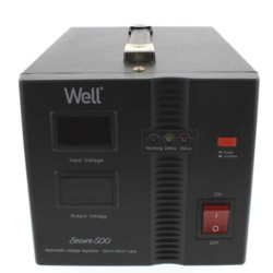 Stabilizator automat de tensiune cu servomotor Well Secure 500VA/300W