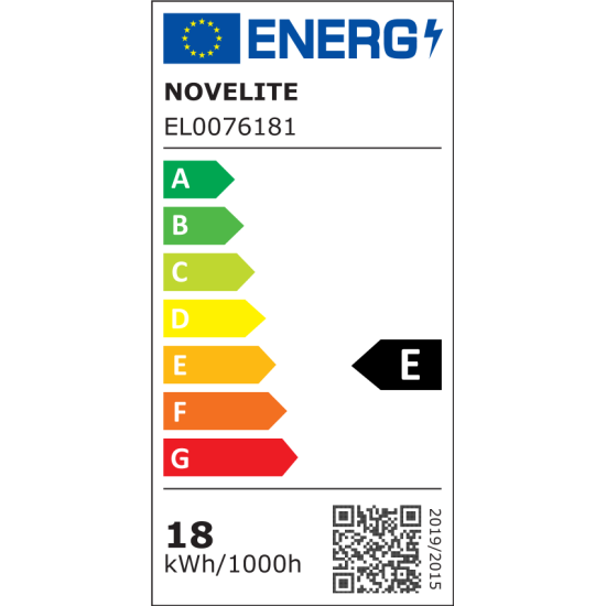 Bat LED rotund 18W MW 6400K 100lm/W IP65, alb, Novelite