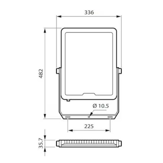 Proiector LED Simetric Philips Ledinaire BVP165 LED240/840, 200W, 24000 lm, lumina neutra 4000K, IP65