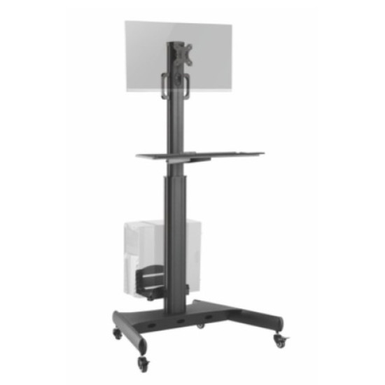 PC Workstation mobil cu raft CPU, Blackmonut BM-WST02, 13"-32", max.8kg, negru