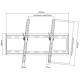 Suport TV de perete SBOX PLB-3446T, fix, 37''-70'', Negru