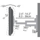 Suport TV de perete SBOX, LCD-223, reglabil, 13" - 43", vesa 200x200, greutate maxima 20 kg