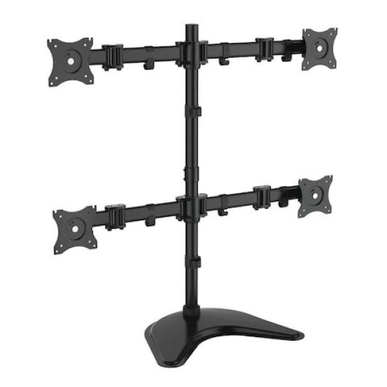 Suport birou 4 Monitoare Sbox LCD-F048, 13“ - 32“, Negru