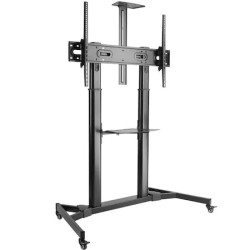 Stand TV podea mobil SBOX FS-3610, 60"-100", Negru