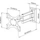 Suport TV de perete SBOX LCD-2903, reglabil, 19''-43'' , Negru