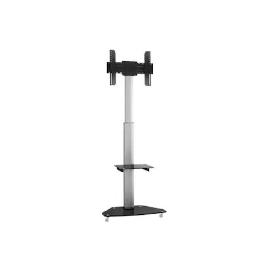 Stand TV SBOX FS-500, 40 Kg, 37-70 inch Negru-Argintiu , Inclinare verticala: + 5 ° - 12 ° Rotire: 0-90 °