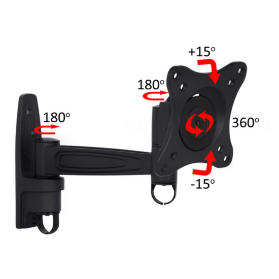 Suport TV perete brat lung flexibil 360° Multibrackets MB-3282, diagonala15-32",incl. vert. +/- 15°,max.15 kg, cu lacat