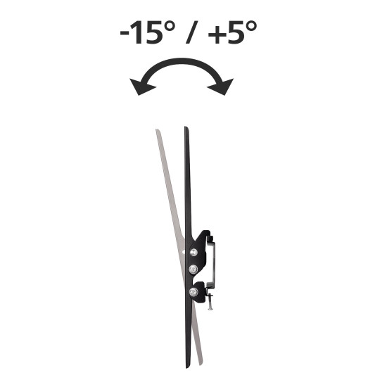 Hama Suport TV TILT de perete, 3 stele, 191 cm (75 "), negru