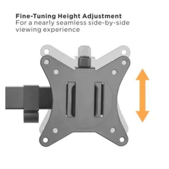 Suport 2 monitoare de masa cu brat flexibil, Blackmount MNT66-2, 17”-32”, max.9kg/ecran, negru