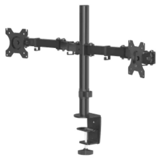 Suport Hama pentru monitor, 2 brate, reglabil pe inaltime, pivotant/inclinat 33-81cm (32"), Negru