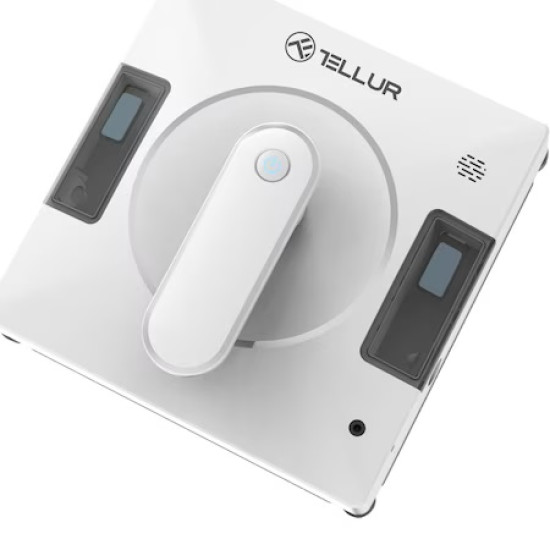 Robot curatare geamuri WiFi Tellur Smart, RWC02, 72W, doua rezervoare apa, anti cadere, alb