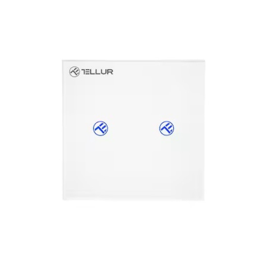 Intrerupator WiFi Tellur Smart, SS2N, 2 port, 1800W, 10A