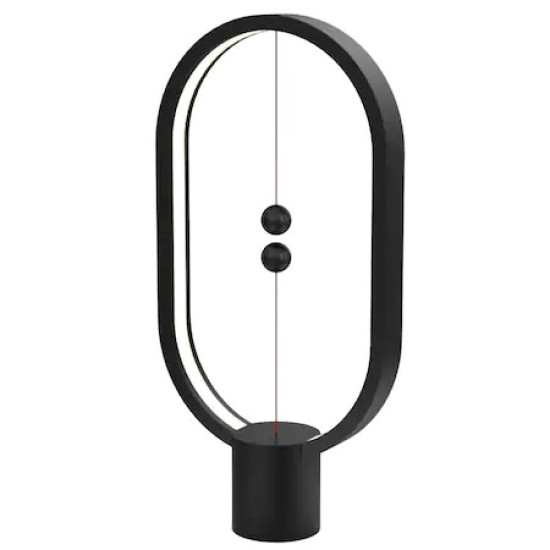 Lampa LED Allocacoc Heng Balance Lamp Ellipse, USB Type-C, 5W, 50 lm, 1A 5V, lumina calda, Negru