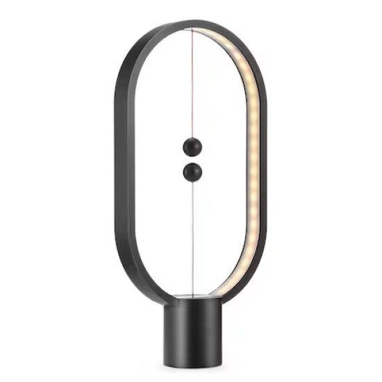 Lampa LED Allocacoc Heng Balance Lamp Ellipse, USB Type-C, 5W, 50 lm, 1A 5V, lumina calda, Negru