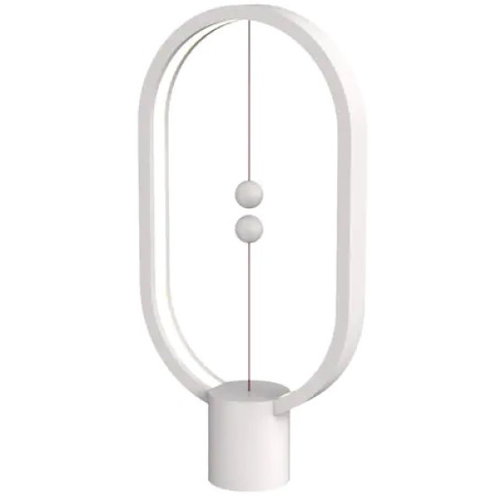 Lampa LED Allocacoc Heng Balance Lamp Ellipse, USB, 5W, 50 lm, 1A 5V, lumina calda, Alb