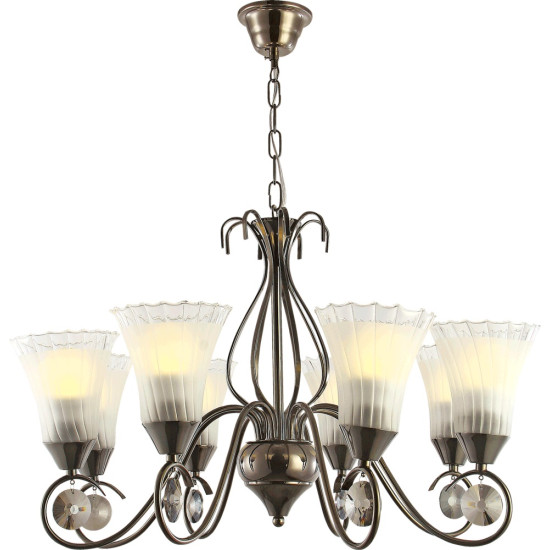 Lustra Mihaela Fume+Alb 8xE27 60W