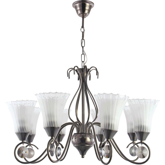 Lustra Mihaela Fume+Alb 8xE27 60W