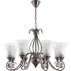 Lustra Mihaela Fume+Alb 8xE27 60W