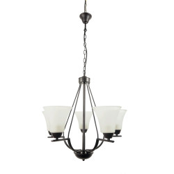 Lustra Midnight Negru+Alb 5xE27 40W