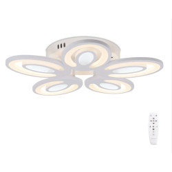 Plafoniera Petal LED 80W 3CCT cu telecomanda, alb, Erste