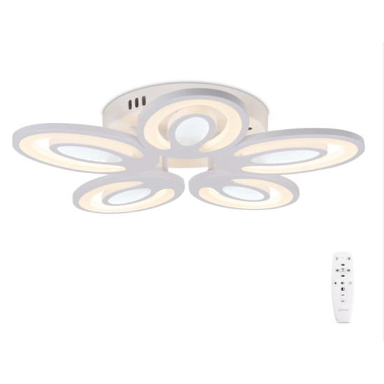 Plafoniera Petal LED 80W 3CCT cu telecomanda, alb, Erste