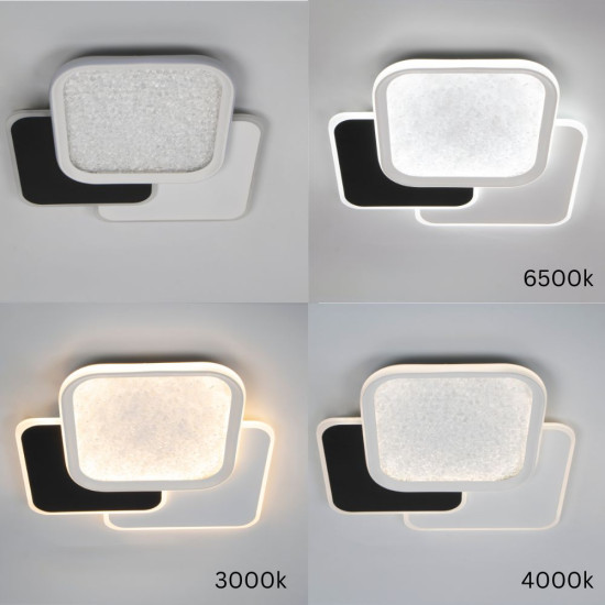 Plafoniera LED Taurus Patrata 88W 5800lm, 2700K-6400K, IR, 500x490mm | Alicoral.ro