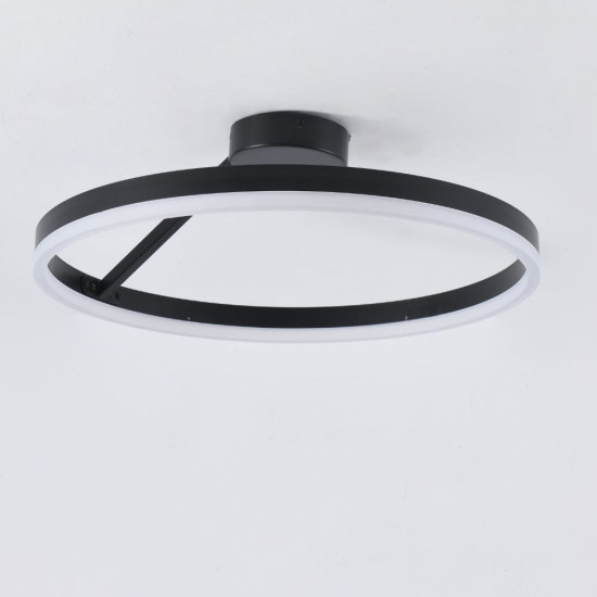 Plafoniera LED Aquila Negru 40W 2400lm, 2700K-6400K, 500mm | Alicoral.ro