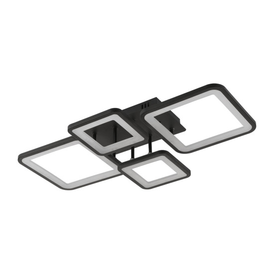 Plafoniera Ambient LED 70W 3CCT 3850lm, negru, Erste