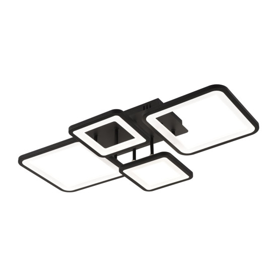 Plafoniera Ambient LED 70W 3CCT 3850lm, negru, Erste