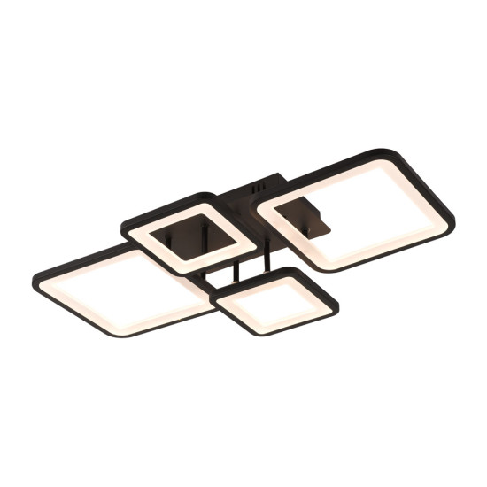 Plafoniera Ambient LED 70W 3CCT 3850lm, negru, Erste