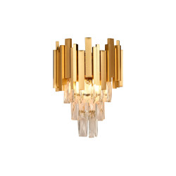 Aplica Cristal 2XE14 max.40W IP20, auriu, Erste