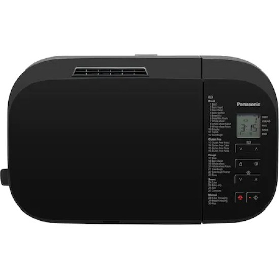 Masina de paine Panasonic SD-R2530KXE, Display LCD, 30 programe (4 programe fara gluten), Negru