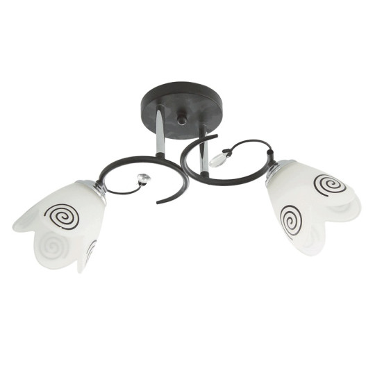 Lustra Athena Crom+Negru+Alb 2xE27 60W