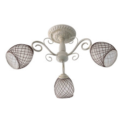 Lustra Elegance Crom+Alb+Maro 3xE27 60W