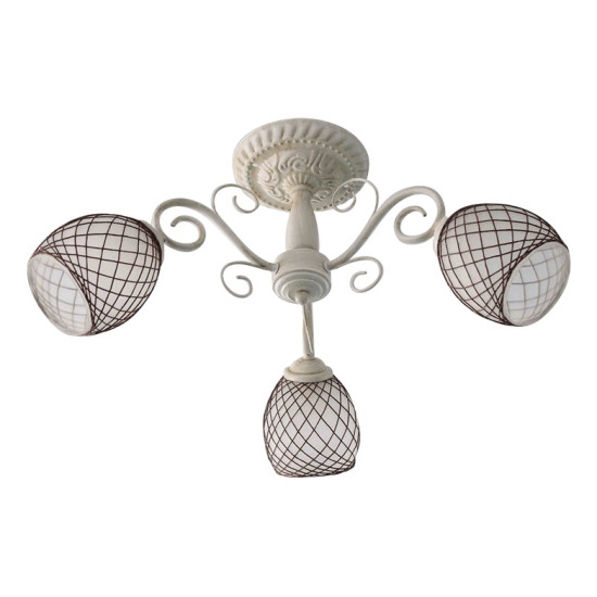 Lustra Elegance Crom+Alb+Maro 3xE27 60W