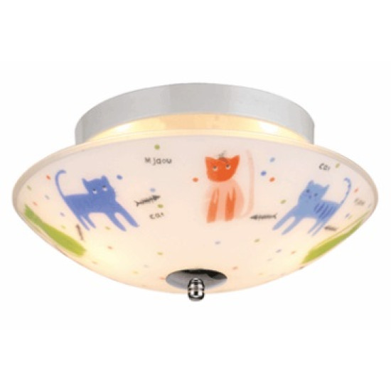 Plafoniera Cat Multicolor 2xE27 40W