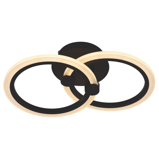 Aplica Pearl LED 36W 3CCT cu telecomanda, negru, Erste