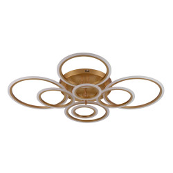 Lustra Glovy LED 125W 3CCT 7500lm IP20, auriu, Erste