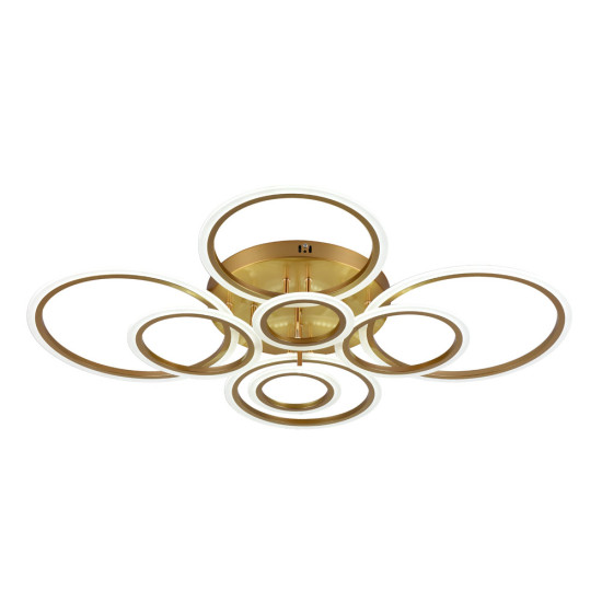 Lustra Glovy LED 125W 3CCT 7500lm IP20, auriu, Erste