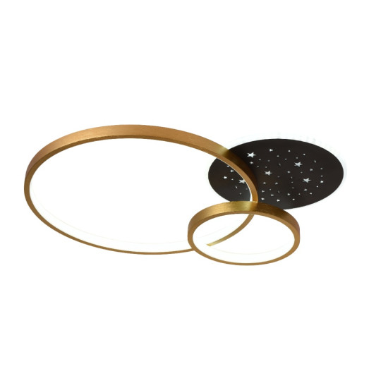 Plafoniera Amber LED 70W 3CCT 5250lm auriu/negru dimabilă - ERSTE