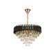 Candelabru Cristal 9xE14 max 40W auriu/negru - ERSTE