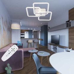 LUSTRA LED LIVING 80W CU 3 BRATE 3 CULORI+IR 580x150mm