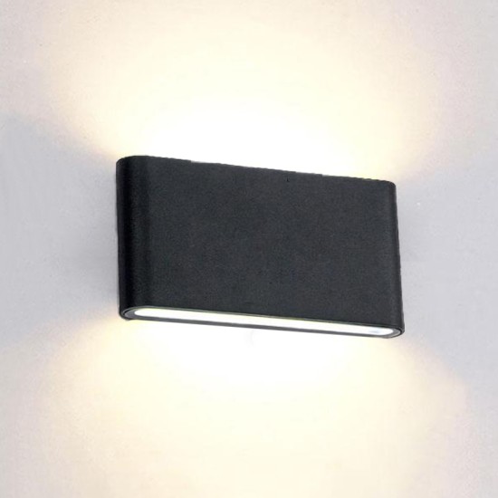 Aplica LED de exterior extra-plata Long, 24W=160W, 3000K, lumina calda, 2160Lm, IP65